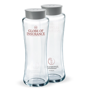Two BRITA Twist bottles with gray lids on a white background.